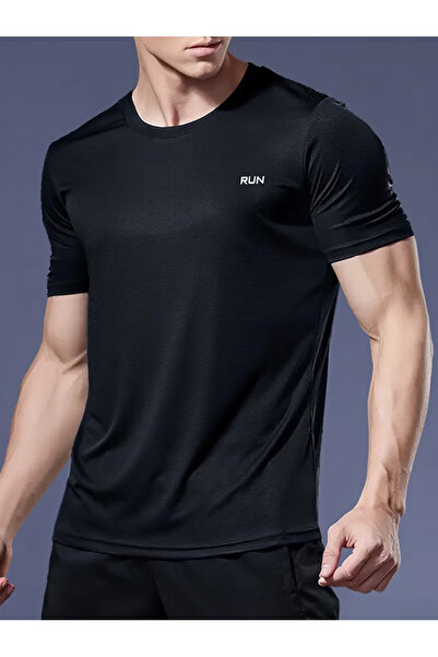 Karatopak Бързосъхнеща бързосъхнеща атлетична спортна тениска с щампа Run