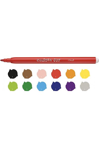 CARIOCA Joy 12 Color Washable Felt Tip Pen 40614