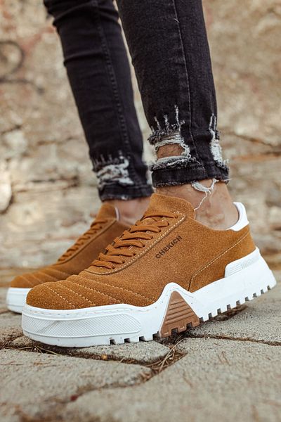 Chekich SBT CH037 Men's Shoes - Tan/WHITE