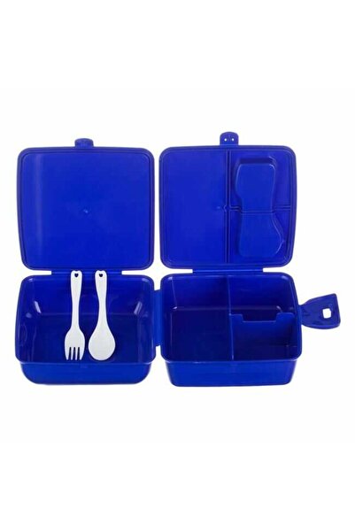 Micostore Πλαστική κατσαρόλα, με χωρίσματα για παιδιά, δεινόσαυροι, μπλε, για αγόρια, 1,3 λίτρα, 15 x 15 x 9,2 εκ.