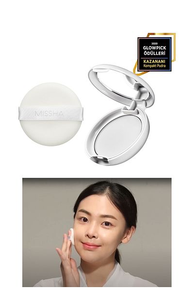 Missha مسحوق مدمج خفيف للغاية غير لامع - مسحوق Airy Pot المضغوط (شفاف)