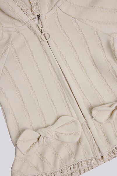 Layette BG Store Baby Girl Ecru Tracksuit Top