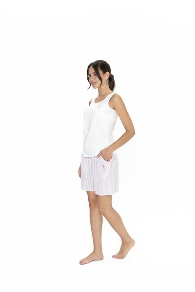 U.S. Polo Assn. Us Polo T-Shirt with Straps and Shorts with Pocket Set on 100% Cotton