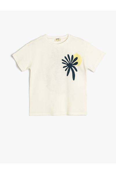 Koton White Short Sleeve T-Shirt
