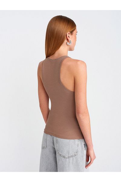 Dilvin Μπλουζάκι 3694 Model Halter Neck Mink