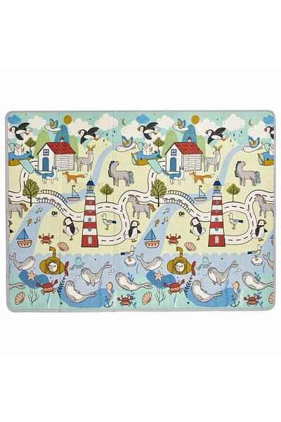 Kinderkraft - Reversible Baby Play & Learn Foldable Mat - Matty2- 197cm x 147 cm