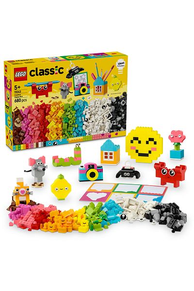 LEGO ®   مجموعة بناء الألعاب الكلاسيكية الإبداعية Happy Box 11042 - للأعمار من 5 سنوات فما فوق (680 قطعة)