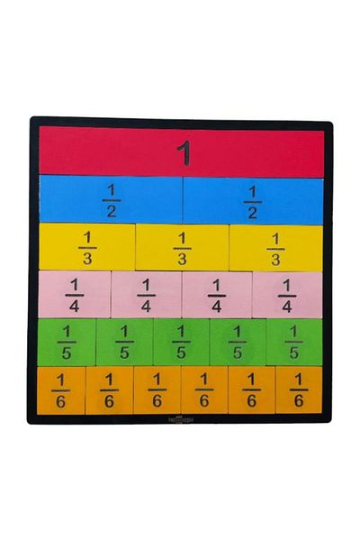 heptex 15 cm Size Wooden Fraction Set 5 Pieces