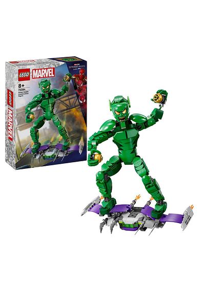 LEGO ® |   مجسم Marvel Green Goblin 76284 - يتضمن طائرة شراعية وقنابل اليقطين للأطفال