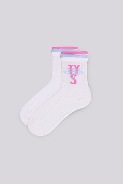 Tyess BG Store Бели чорапи за момиче