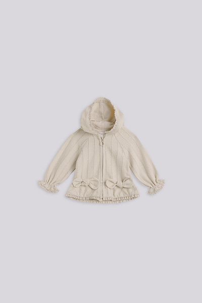 Layette BG Store Baby Girl Ecru Tracksuit Top
