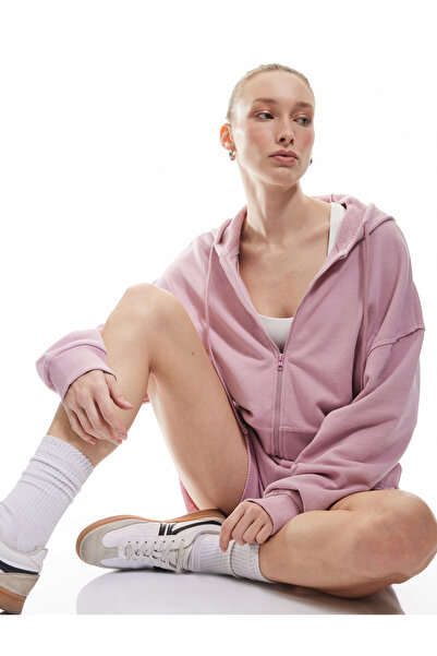 Koton Fermuarlı Kapüşonlu Cep Detaylı Spor Sweatshirt