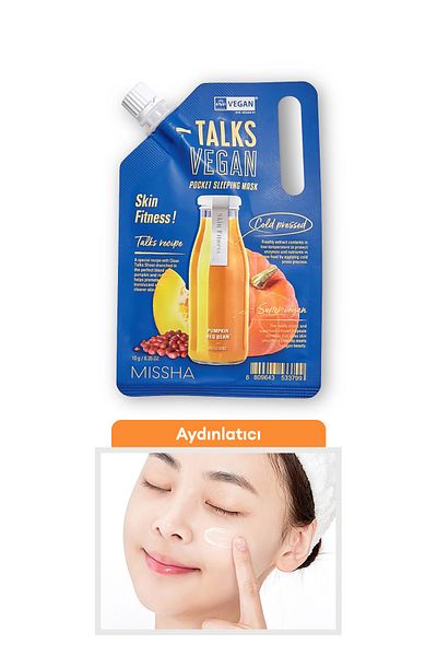 Missha 10g Vegan Brightening Sleeping Mask - Squeeze Pocket Sleeping Mask