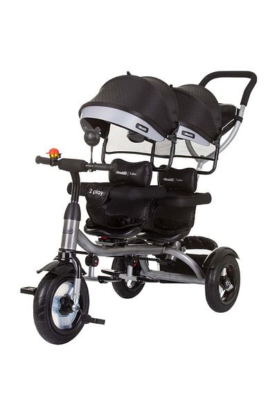 Chipolino Tricicleta Gemeni 2play Obsidian Silver