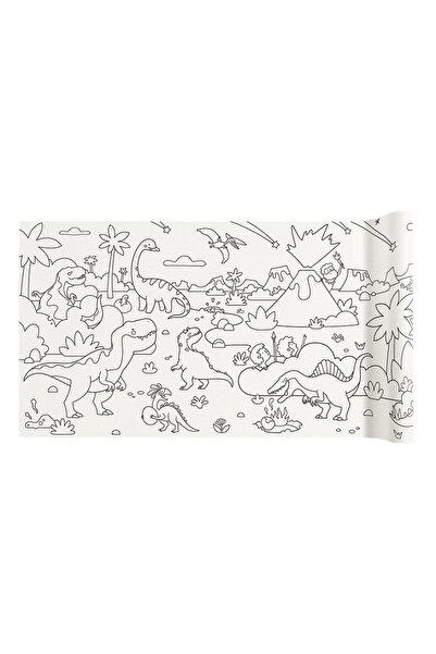 Mideer Rola Hartie Pattern De Colorat - Thematic Dinosaur - 4 m Move, Cu Adeziv