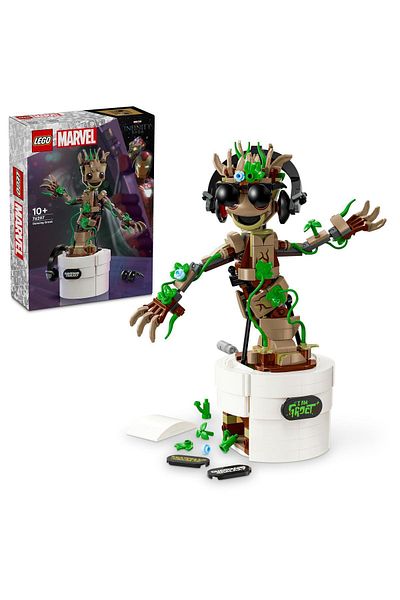 LEGO ®   Marvel Dancing Groot 76297 - 10+ Creative Toy Construction Set (459 Pieces)