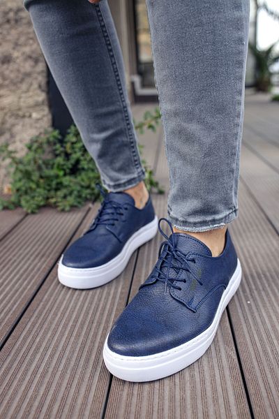Chekich Ch005 Cbt Pıttı - Men's Navy Blue Shoes