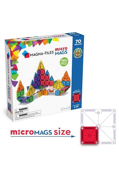 Magna Tiles Magna-Tiles Micromags - 70 Pieces