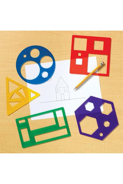 Learning Resources Primary Shapes Template Set-LER5440