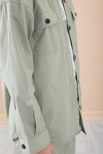Cansın Mini Light Khaki Boy's Chest Pocket 3 Piece Suit 20352