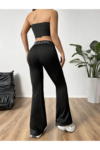 La Saade Y2K Fairycore High Waist Spanish Pants with Angel Writing on the Back