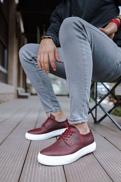 Chekich Pantofi pentru bărbați CH061 CBT Rex - MAROON