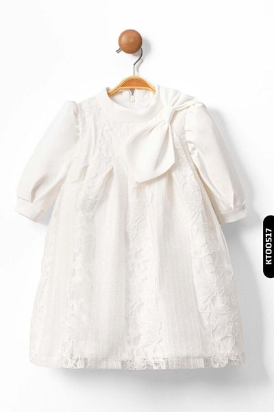 XO Kids Φόρεμα για κορίτσια με μοτίβο σε γραμμή Α με μπούκλες με λουλούδια και ανοιχτό γιακά 2-6 ετών 10043