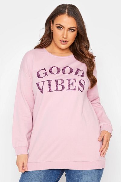 Stil Diva Crew Neck Printed Sweatshirt - Text Size173598