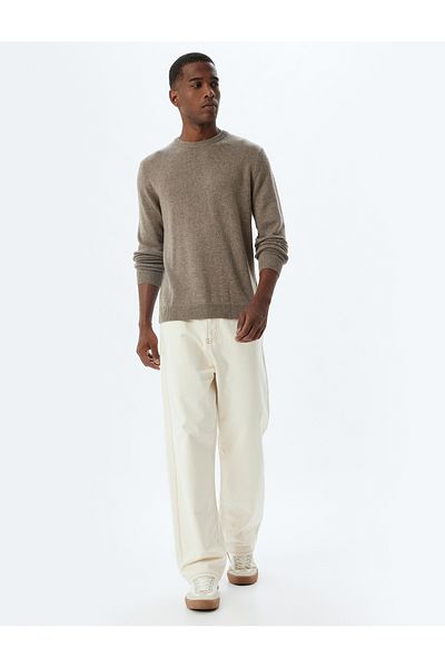 Koton Πλεκτό Πουλόβερ Basic Crew Neck Viscose