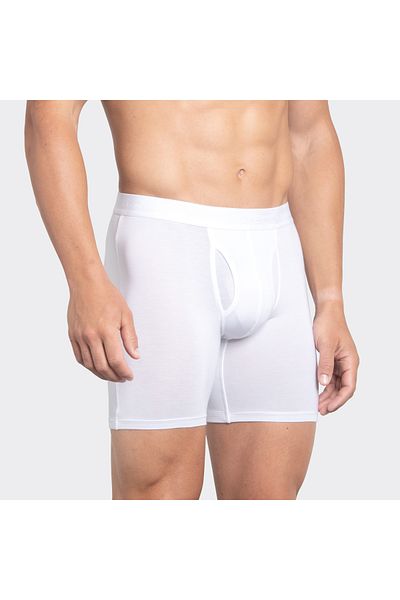 JOCKEY International Collection Long Leg Boxer IC57-01 White