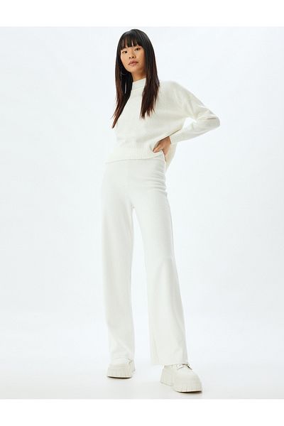 Koton Basic Knitwear Sweater Stand Collar Long Sleeve