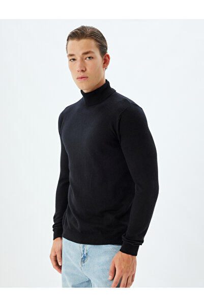 Koton Strickpullover Basic Rollkragen Langarm