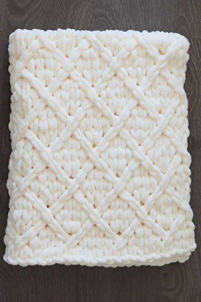 Genel Markalar Örgü Bebek Battaniyesi Kadife Battaniye Puffy Soft Battaniye Y...