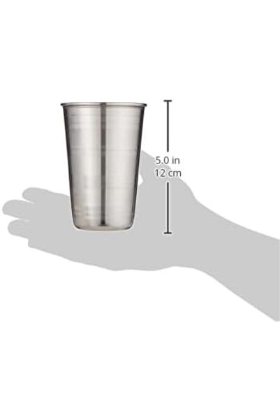 RAJ Stainless Steel Beaded Coffee Glass, Silver, 10 cm, STGF001