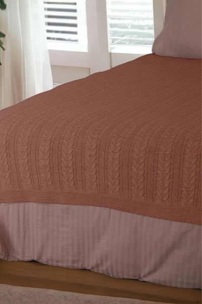 DALİSA Mathilda Knitted Soft Bedspread and Lightweight Blanket for Home Use