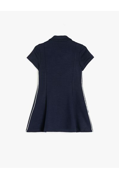 Koton Rochie cu mânecă scurtă, cu guler polo, cu fermoar