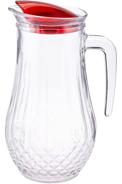 AKDC Style Glass Jug W/Cap L(12CM) XW(12CM) XH(23CM) transparent