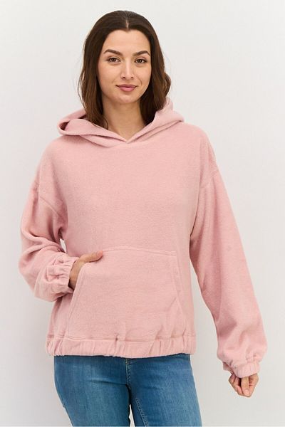 NIA Women Fleece Long Sleeve Hooded Sweatshirt, Pink