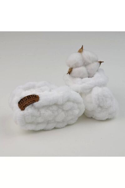 Tosbiq Baby Booties / Slippers / Gift / White / 0-12 M / Oeko Tex (organic) C...