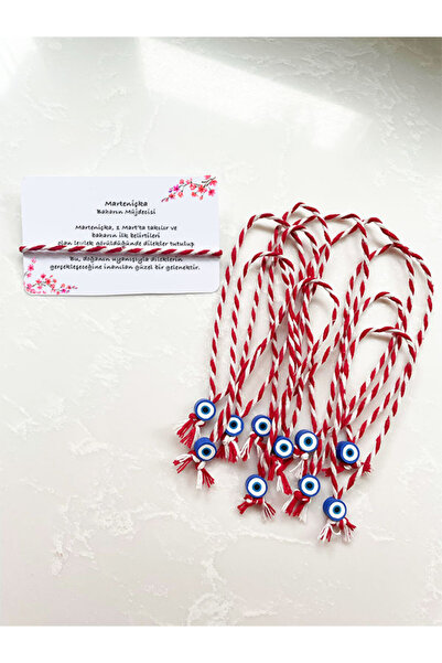 NevoAccessory Marteniçka 10 ADET Kartlı Dileklik Bilekliği