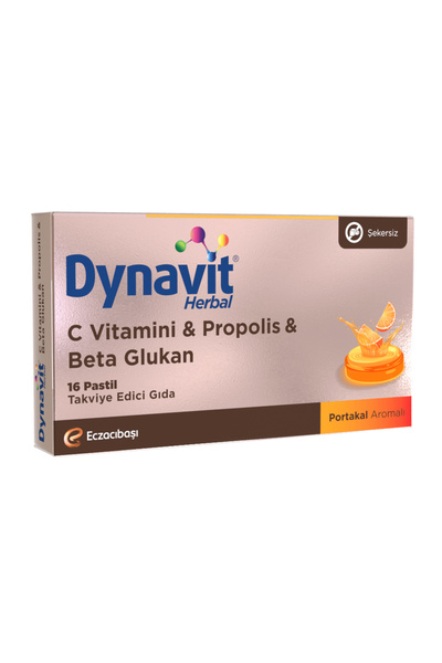 Dynavit Herbal Vitamin C Propolis ve Betaglukan 16 Pastil