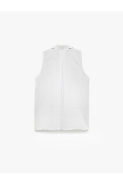 Koton Regular Fit Hemd mit Kragen in Off-White für Damen 5SAK60257UW