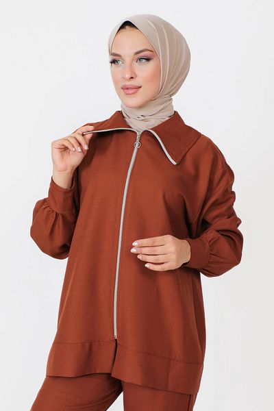 Tesettür Dünyası Tsd 230905   Model Tile - Zippered Double Set