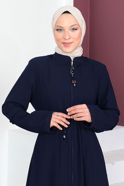 Tesettür Dünyası Bindet Taille Hijab Abaya Tsd230342 Marineblau