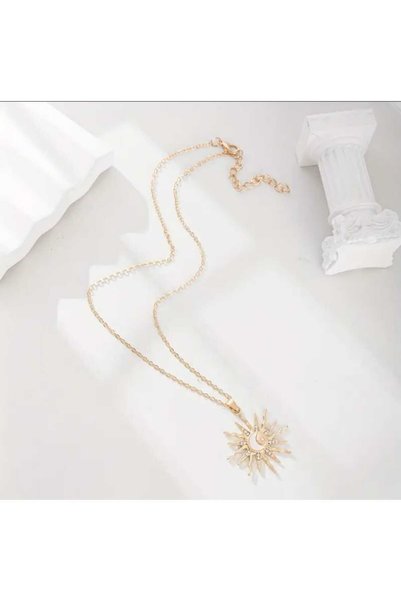 DuhaDTM Elegant Sunburst Necklace