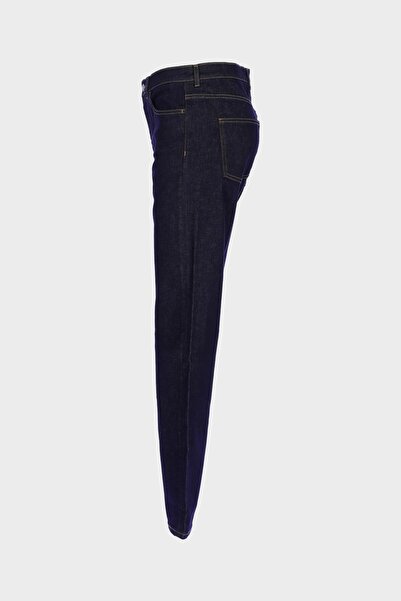CROSS JEANS Sydney Dark Blue Zip-Up High Waist Slim Straight Jean Pants C 4529-074