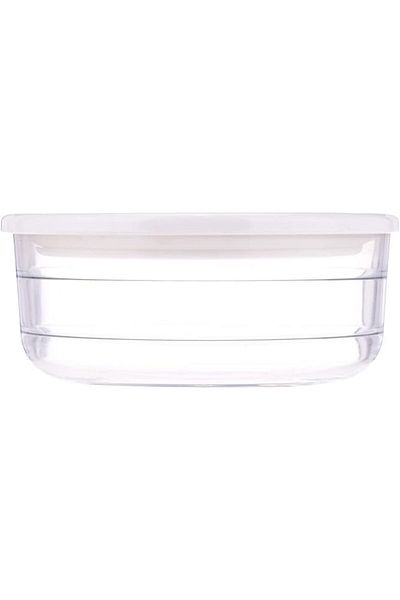 AKDC Glass Bowl W/Lid L(16CM) XW(16CM) XH(6CM) Transparent