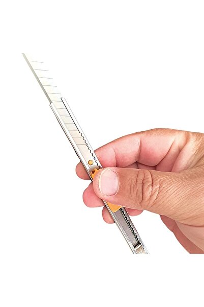 KL HOME Cep Tip Falçata Snap-off Bıçak - Ince Cep Tip Metal Maket Bıçağı Falç...