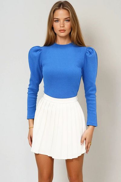 VAGGON Γυναικεία Saks Princess Sleeve Half Fisherman Camisole Μπλούζα Urt0047