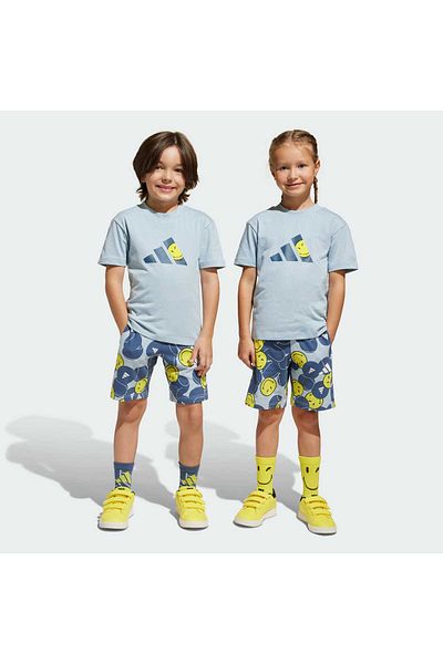 adidas طقم شورت وتي شيرت أزرق للأطفال - Lk Smi Sset Jj3066